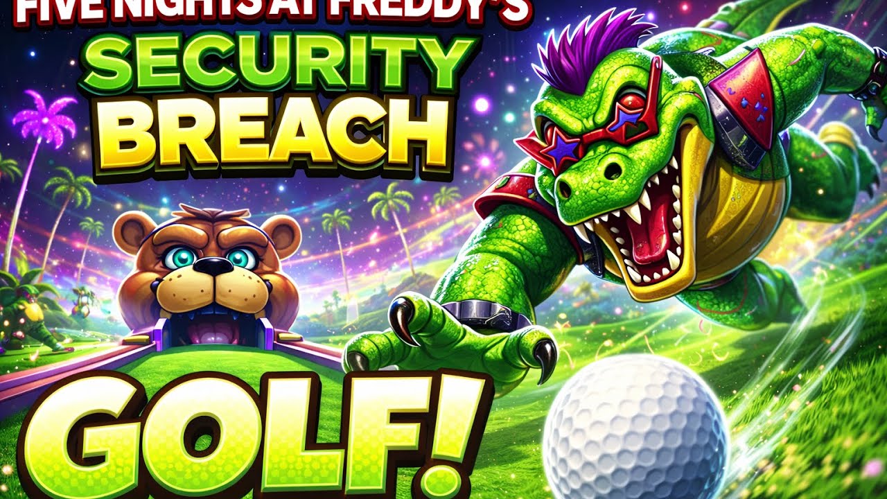 Fnaf security breach getting to Monty golf but we are the ball 