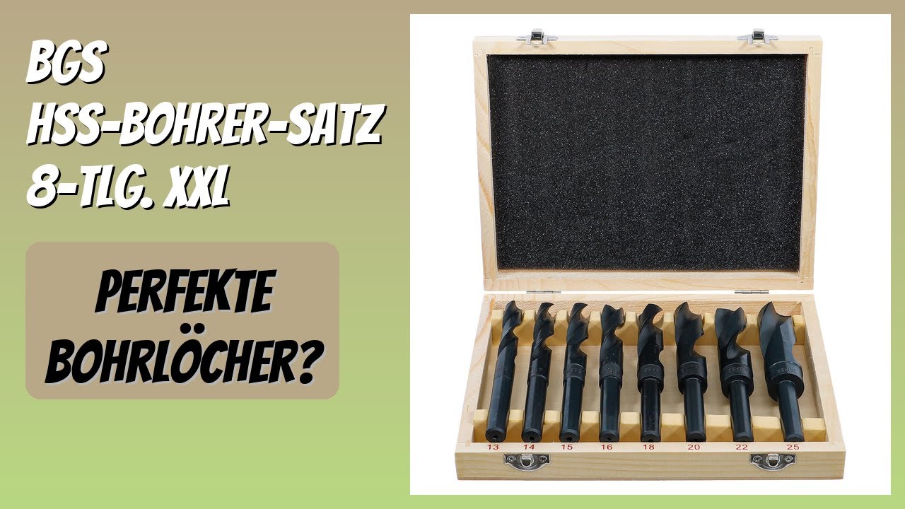 BEWERTUNG (2026): BGS HSS-Bohrer-Satz 8-tlg. XXL. Infos