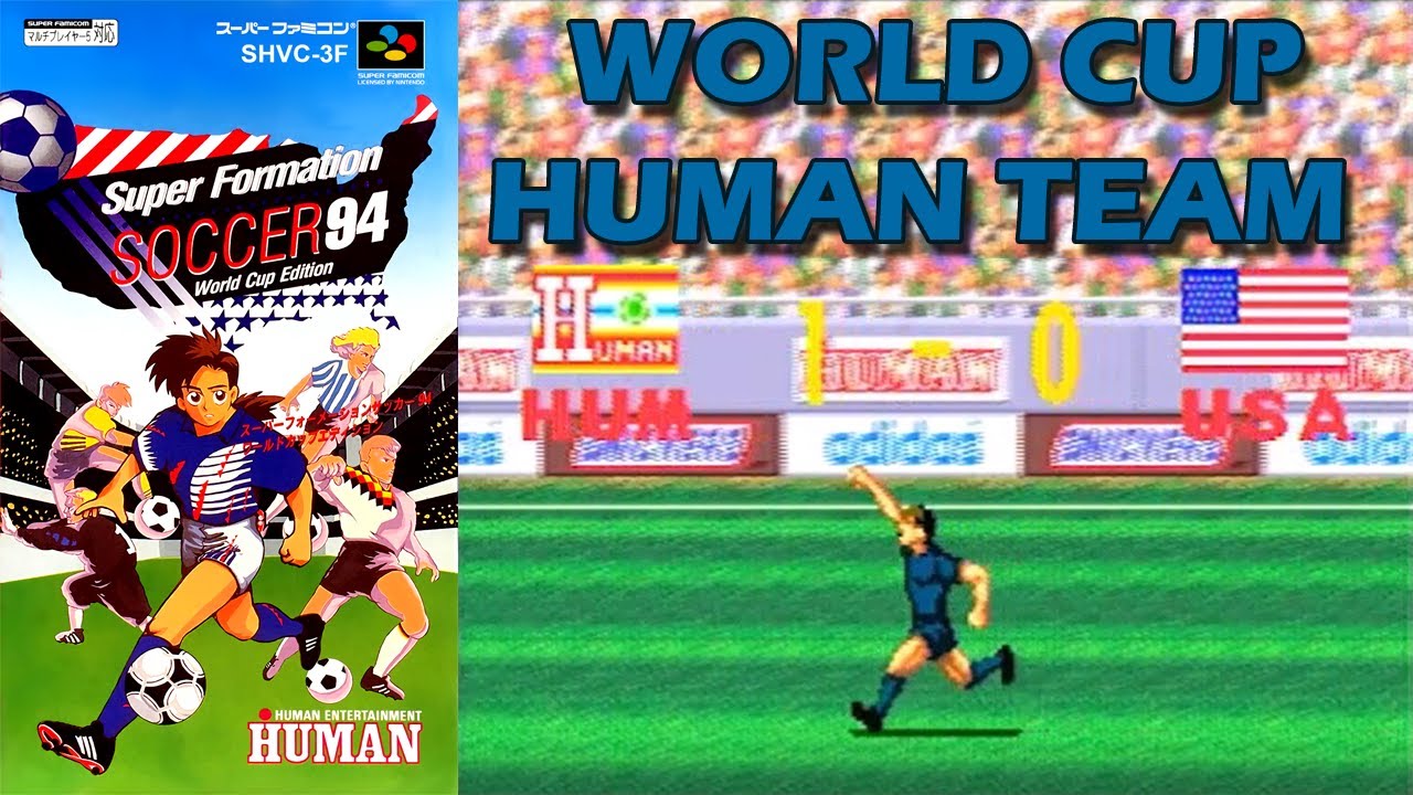 Super Formation Soccer 94 (Super Famicom) Gameplay - Human Team [World Cup] Level HARD