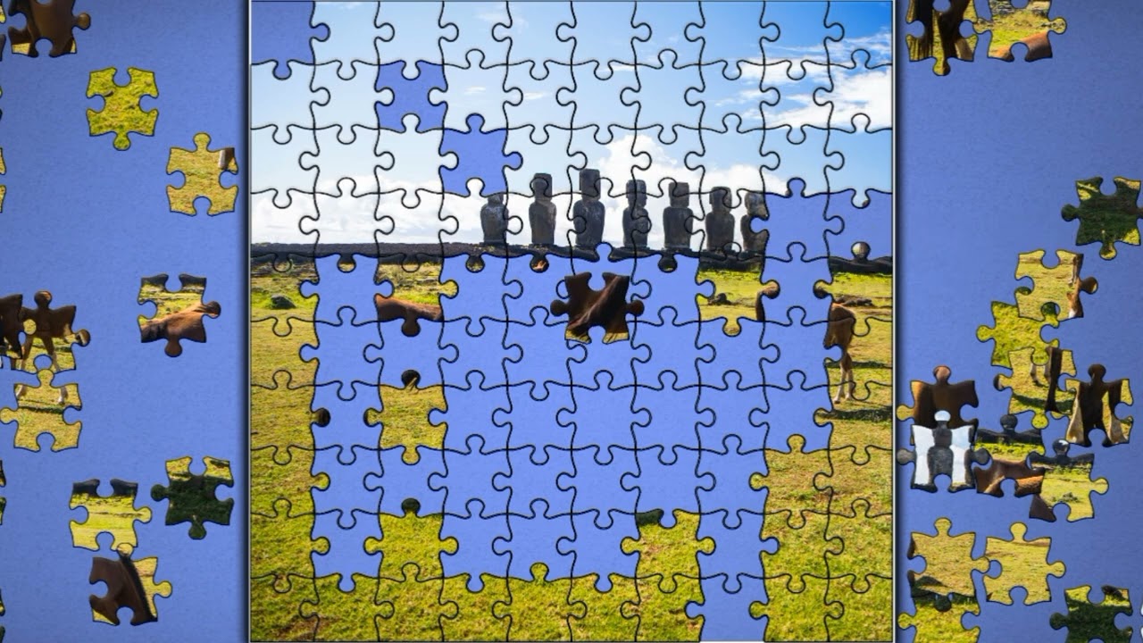 Wild Horses , Easter Island🐎🐴 jigsaw puzzle🧩🧩 \\ @funpuzzle1122 