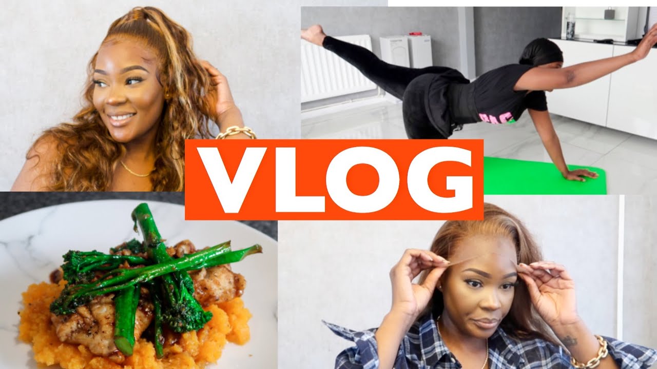 VLOG | MORNING ROUTINE WHAT I EAT IN A DAY  &  WORKOUT FT  INCOLORWIG HAIR
