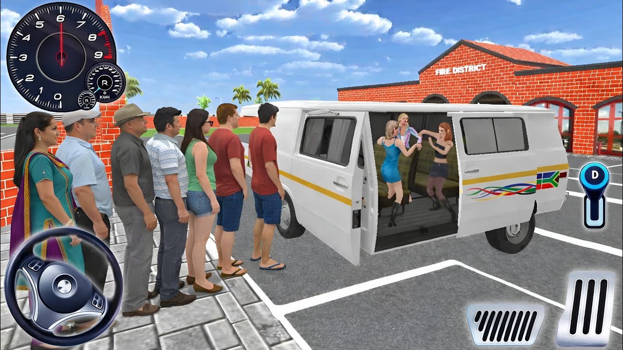 Mini Bus Driving Van Simulator | Pick & Drop Passengers 🚐 | Real Gameplay