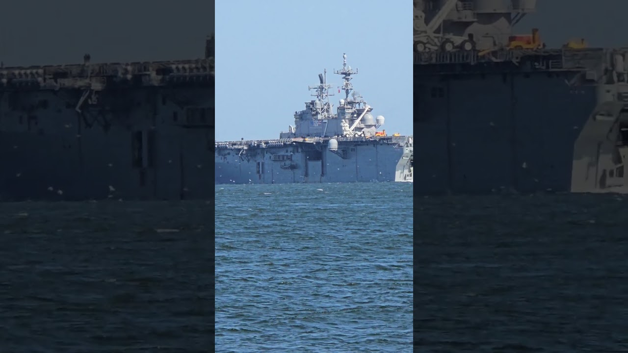 Iwo Jima Passing In the Surf; Outlook Beach, Fort Monroe, Virginia 🌊🌊 