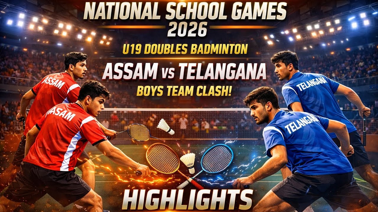 Assam vs Telangana | U19 Boys Doubles Badminton | National School Games 2026 | HD Highlights