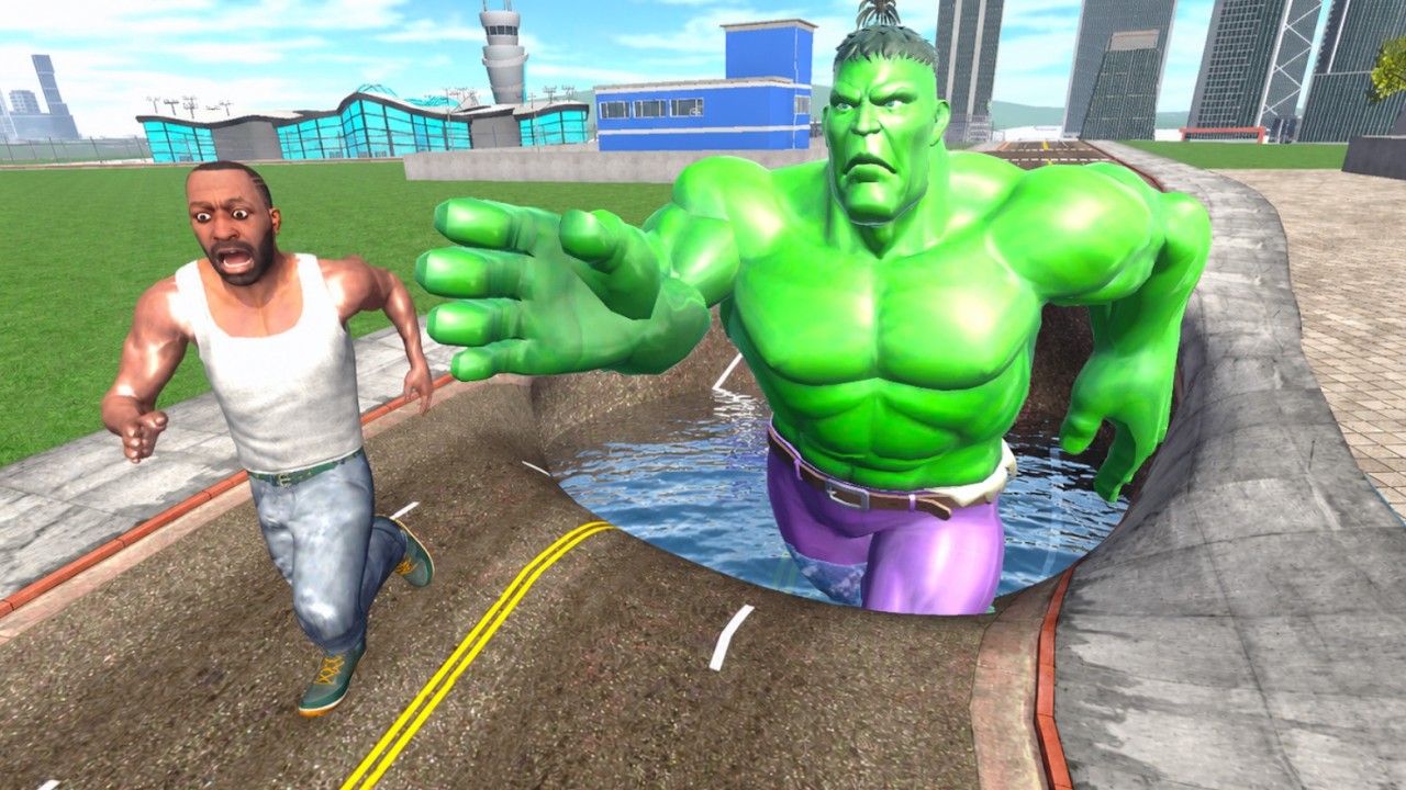 Franklin Found Big Evil Hulk Hole in Indian Bike Driving 3D