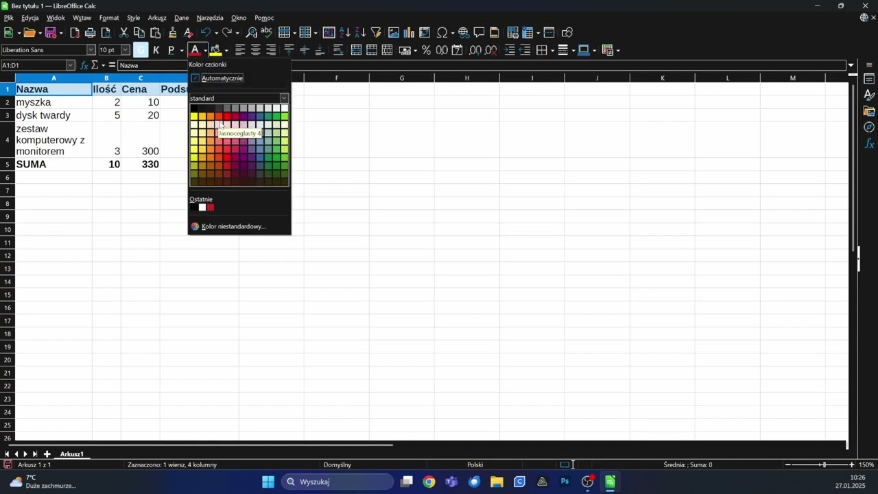 Libre Office - Calc / zamiennik Excela - poradnik w pigułce