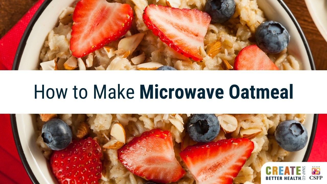 Microwave Oatmeal Healthy Recipe Demo