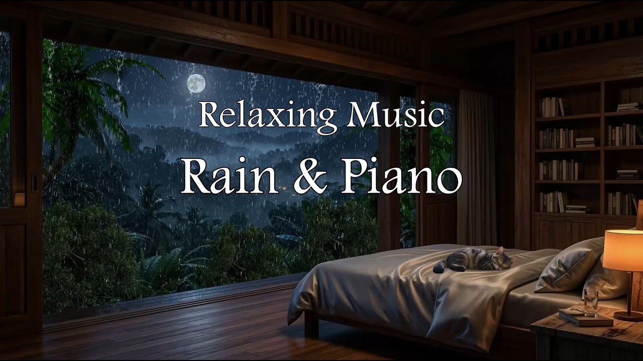 Relaxing Rain Sounds and Soft Piano Music for Deep Sleep, Stress Relief, and Peaceful Nights