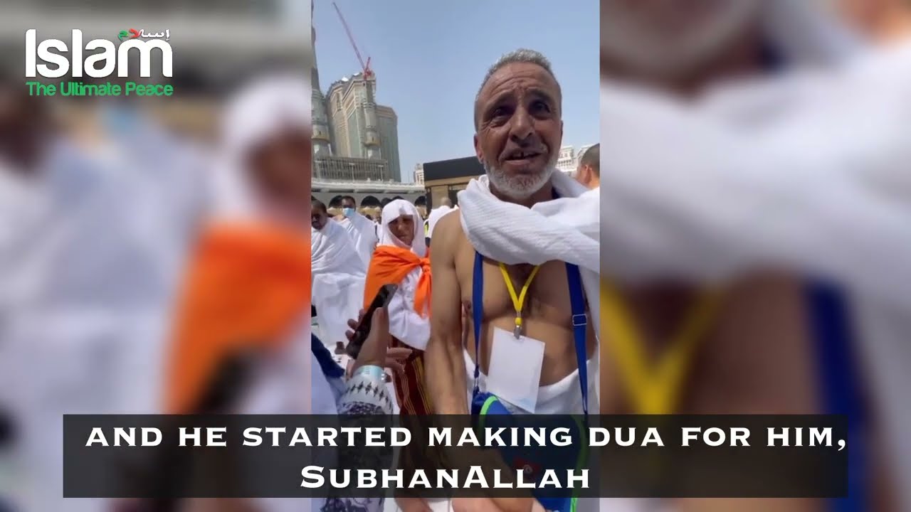 THIS OLD MAN COULDN'T HOLD HIS TEARS WHEN HE MET A PALESTINIAN IN MAKKAH !