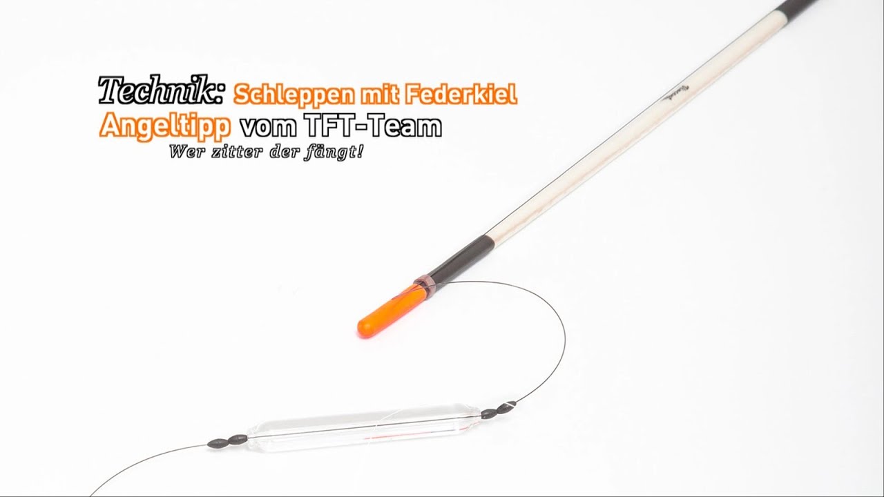 Angeln am Forellenteich - Schleppen mit Federkiel