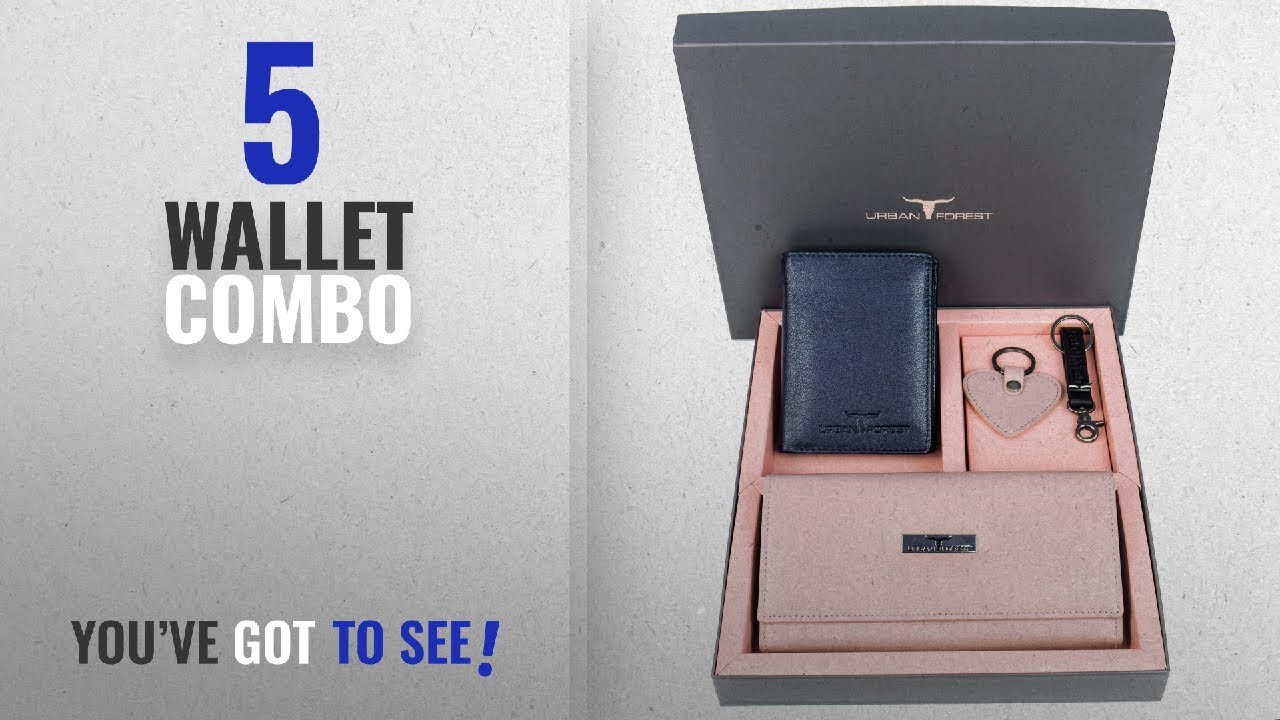 Top 10 Wallet Combo [2018]: Urban Forest SPENCER Blue/ Du Rose Wallet Combo Gift Set for Men and