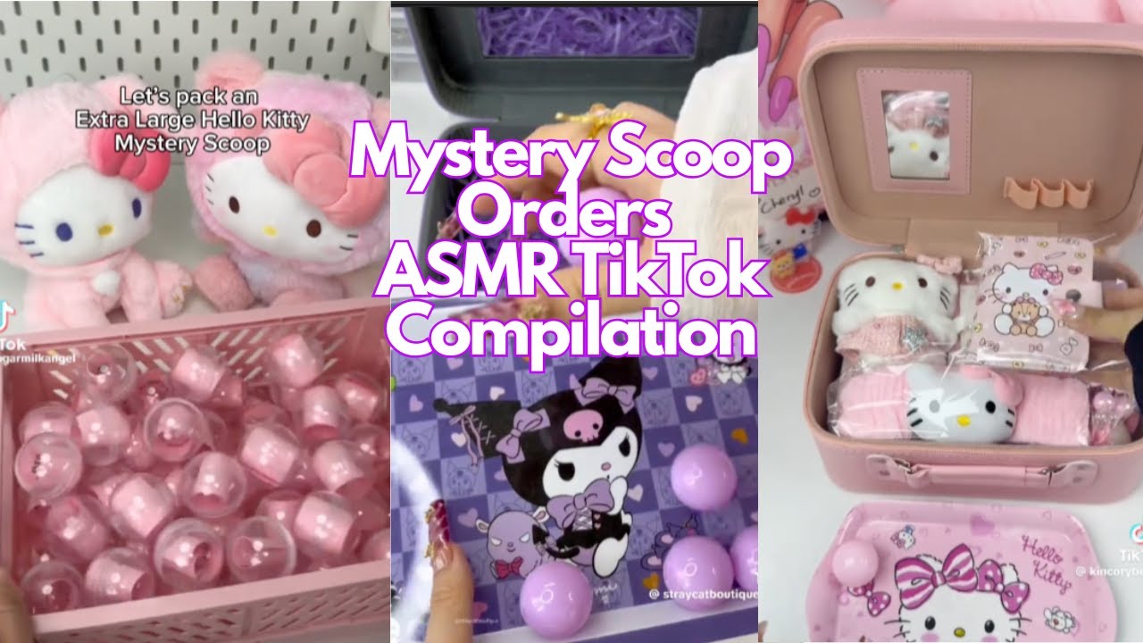 1 HOUR Mystery Scoop Orders | ASMR TikTok Compilation | HELLO KITTY, KUROMI, MYMELODY, CINNAMOROLL