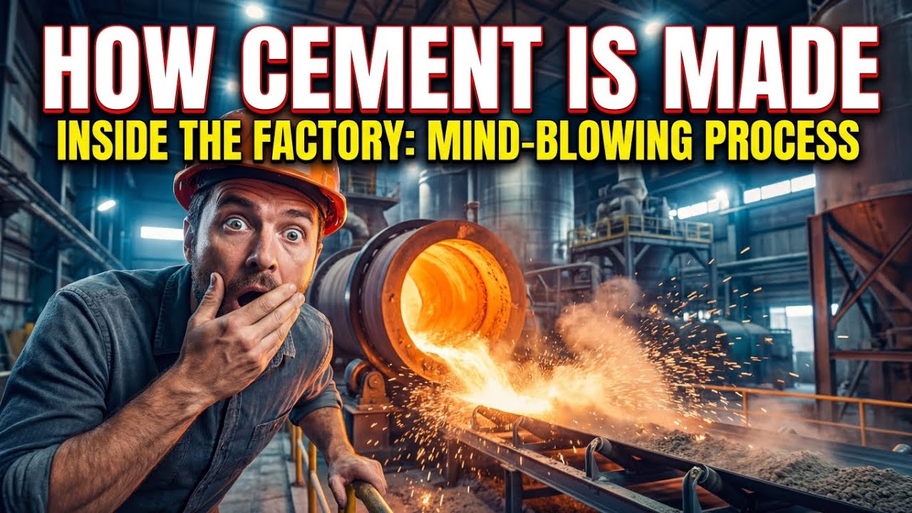 How Cement Is Made –Step by Step | Inside a Cement Factory  the Massive Cement Factory Process