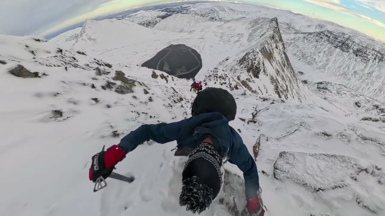 Helvellyn via Striding Edge - 11th January 2025 - Winter Conditions - Insta 360 X4 Selfie Stick