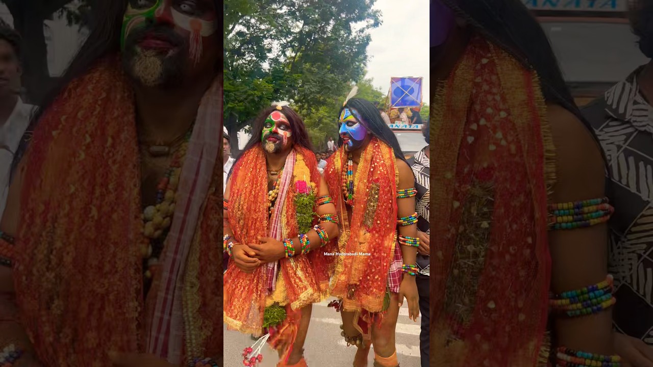 Rohit Bangaru & vasu Pothraj at Golconda bonalu #pothraj #hyderbadbonalu #pothrajdance #ytshorts