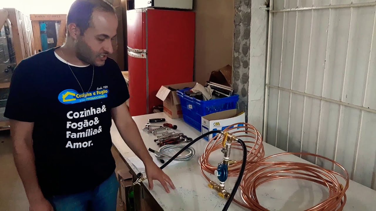 instalação de gás com tubo de cobre
