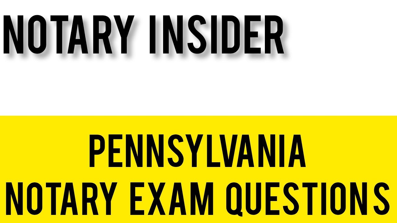 Don't Fail The Pennsylvania Notary Exam - Watch This First!
