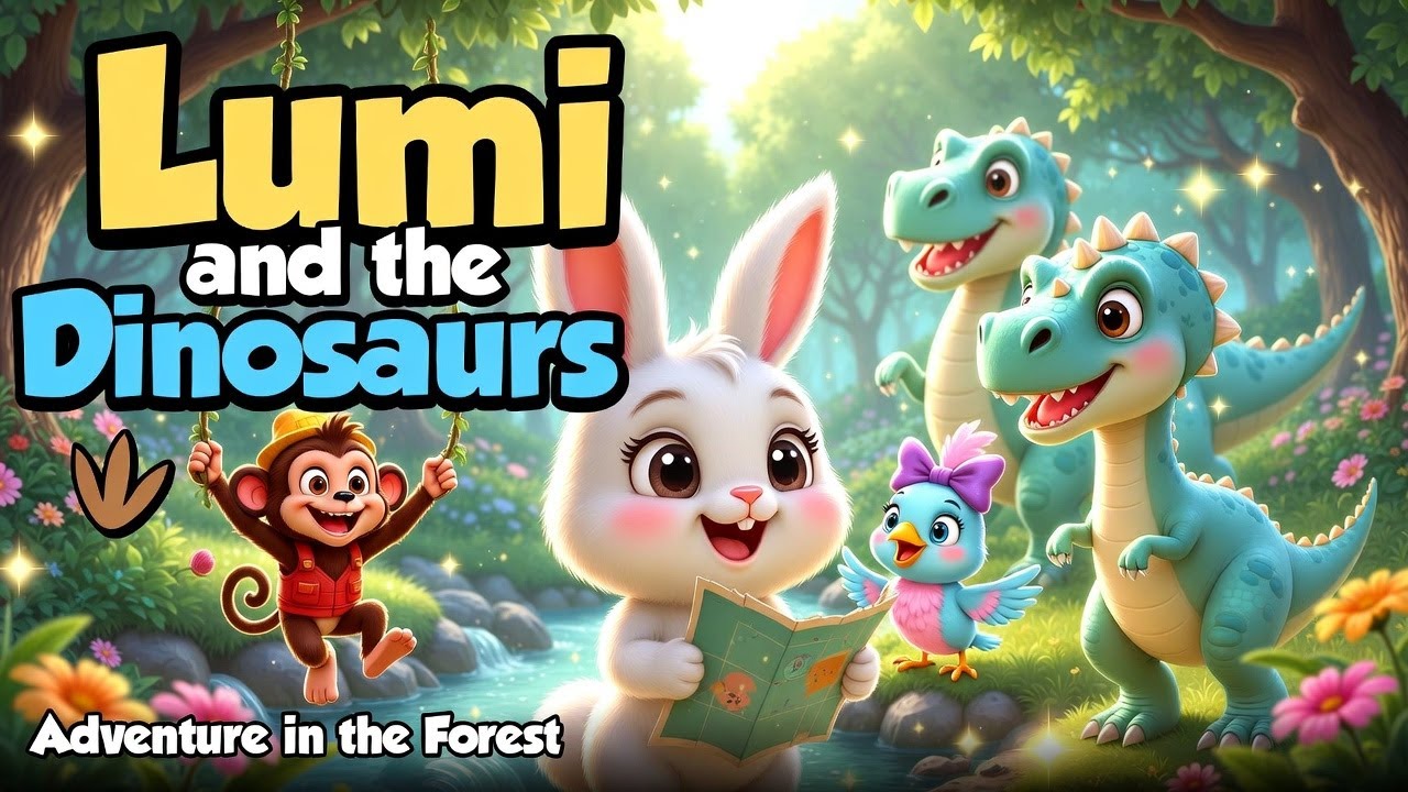 Part 1 Lumi and Dinosaur Friends in the Magical Forest | Kids Adventure Song | Learn with Lumi