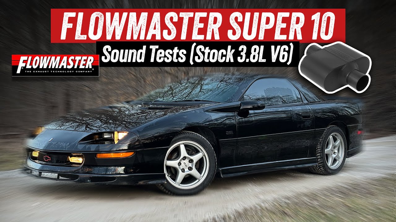 Звуковые тесты Flowmaster Super 10 — Camaro RS 97 года — 3,8 л V6 — 3800 серии II