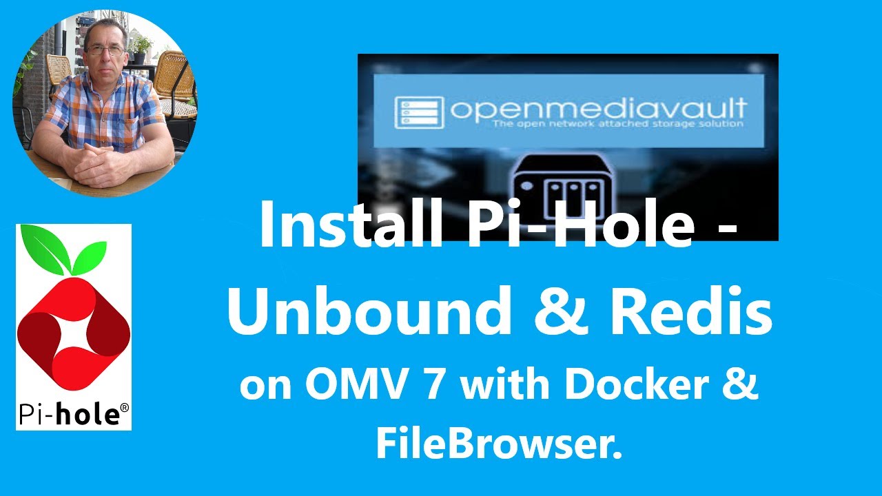 OpenMediaVault 7 — установка PiHole, Unbound и Redis с помощью Docker и плагина FileBrowser.