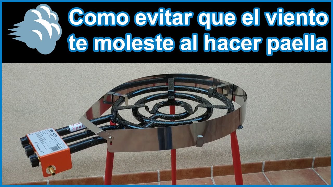 Como hacer paella con viento - Tutorial para conectar el paravientos