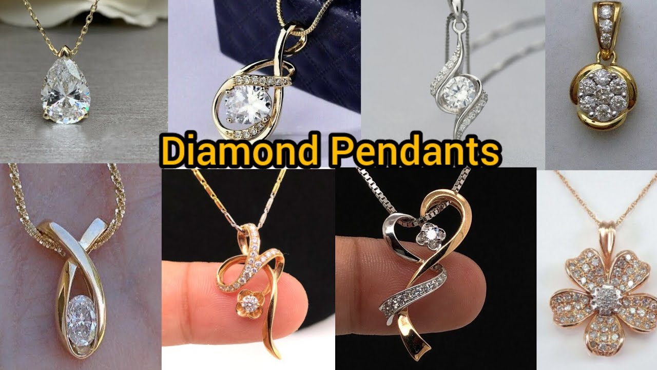 Latest & Stylish Diamond Pendant Designs for girls and women//#diamondpendants