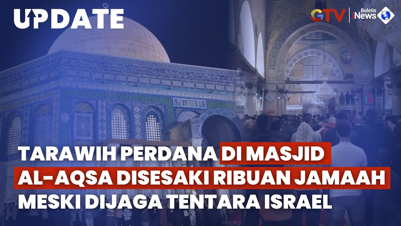 Malam Pertama Ramadhan di Al-Aqsa: Ribuan Warga Palestina Salat Tarawih di Bawah Cahaya Hilal