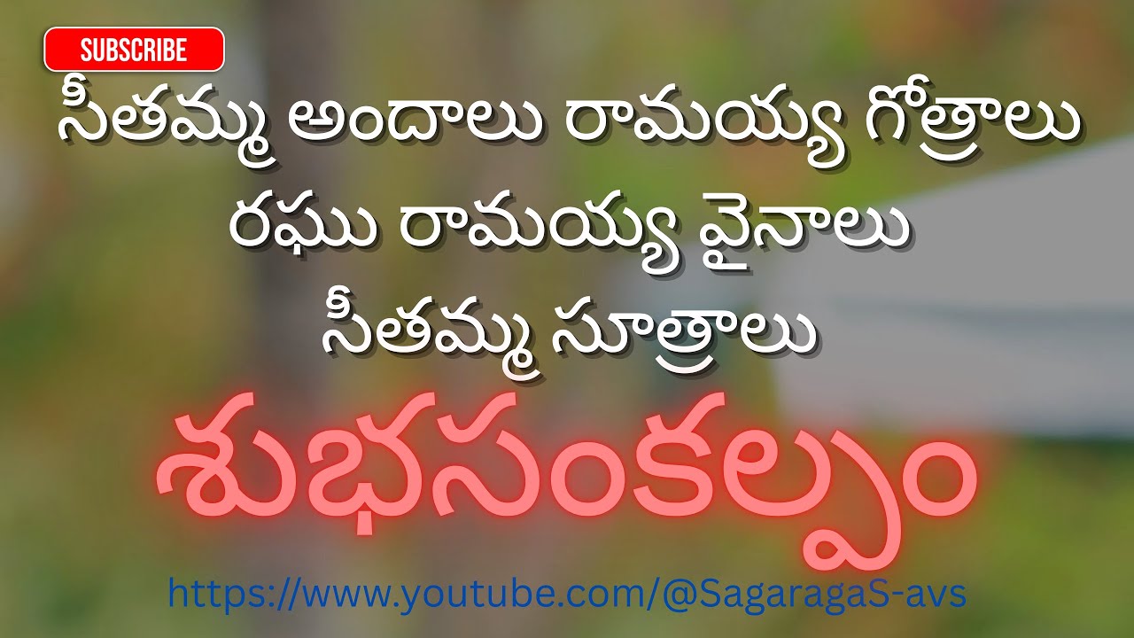 Seethamma Andaalu - Shubha Sankalpam - Sagar ragaS