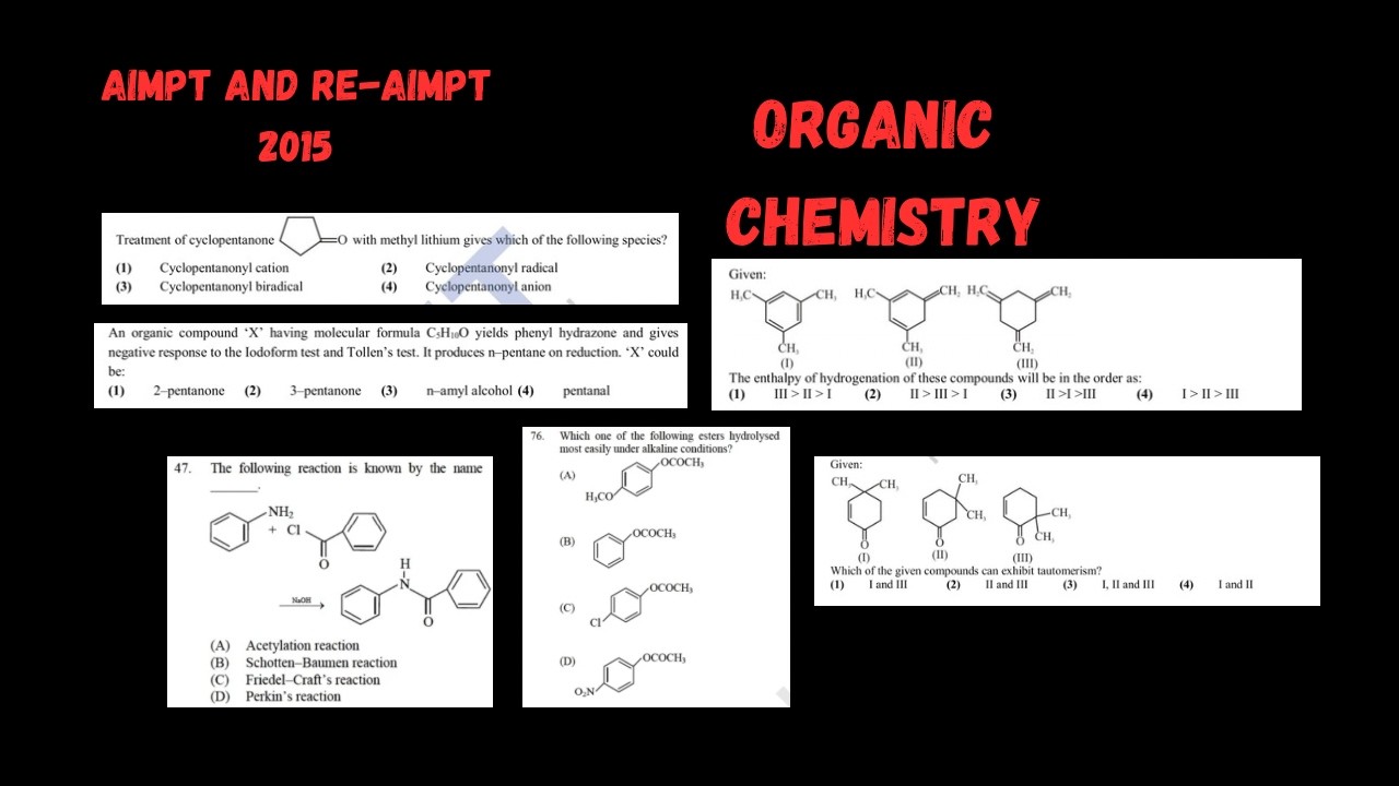 AIPMT 2015 & RE-AIPMT 2015 ORGANIC CHEMISTRY DETAILED SOLUTION || NEET || JEE