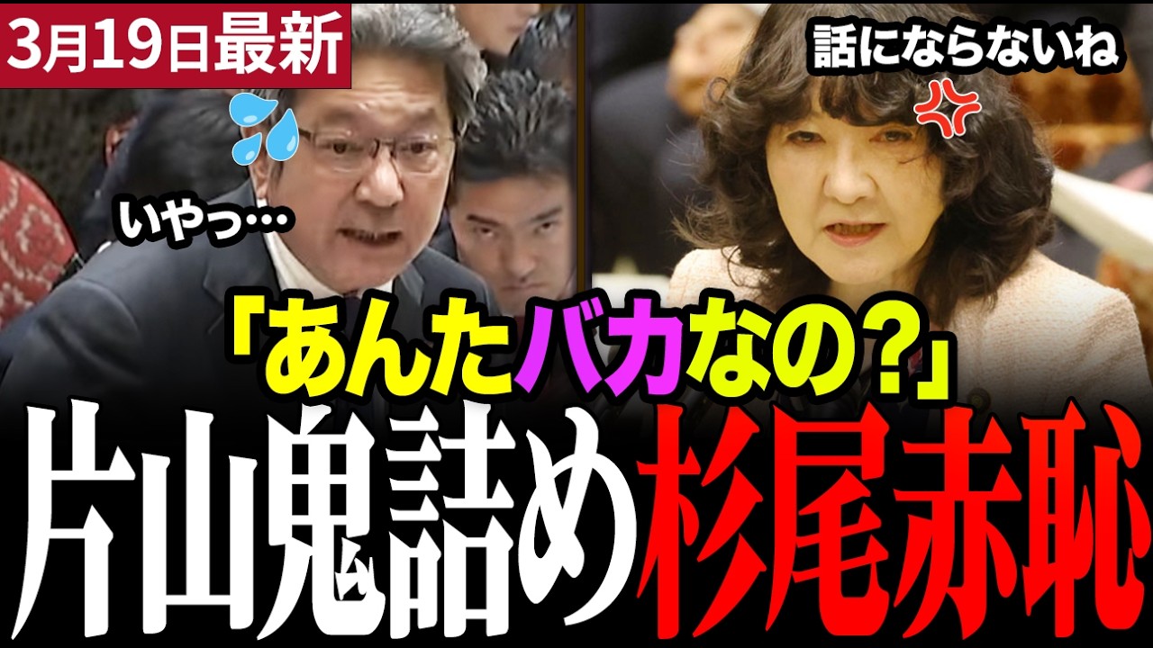 【片山さつきVS杉尾秀哉】高市内閣を批判する低レベルの杉尾秀哉に片山さつきがブチギレ#片山さつき#杉尾秀哉#高市早苗