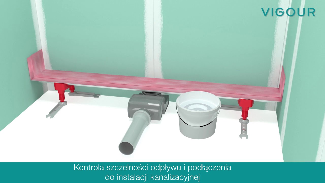 Vigour Individual -  montaż odpływu liniowego