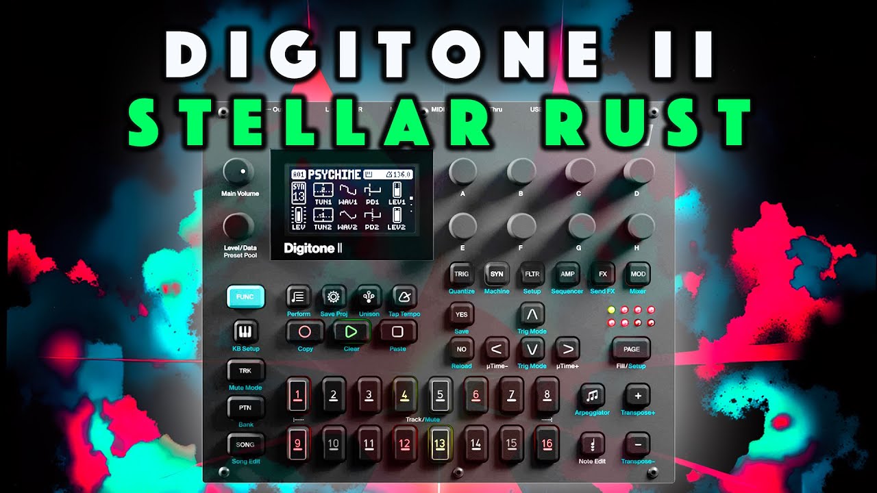 Elektron Digitone 2 пресета. Синтезатор, бас, арпеджиатор. Демонстрация звука.
