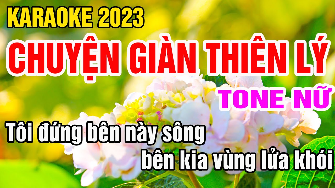 Chuyện Giàn Thiên Lý Karaoke Tone Nữ Nhạc Sống gia huy beat