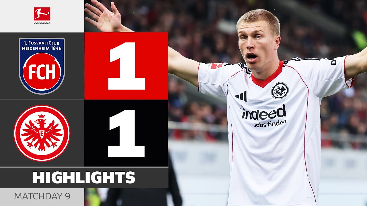 HEIDENHEIM - EINTRACHT FRANKFURT | Highlights | Matchday 9 &ndash; Bundesliga 2025/26