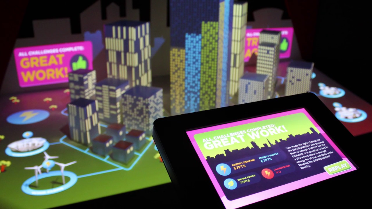 Energy City Game : Interactive Projection Exhibit