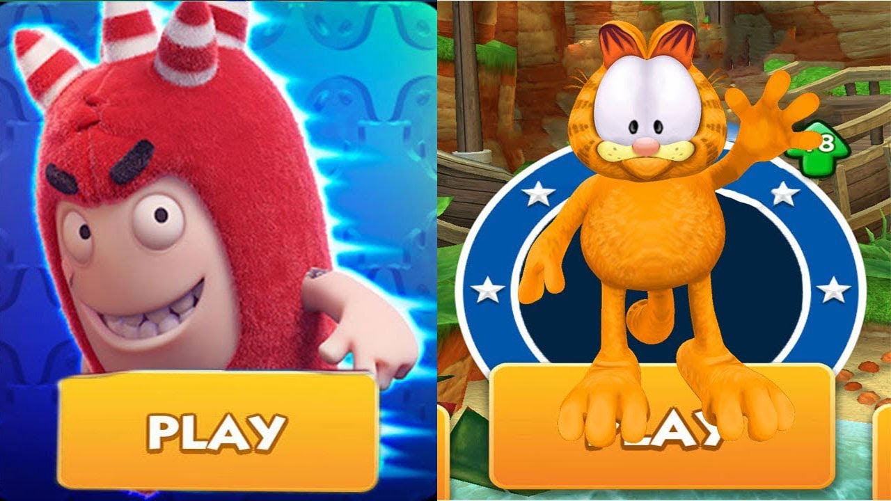 Oddbods Turbo Run VS Garfield Rush Gameplay