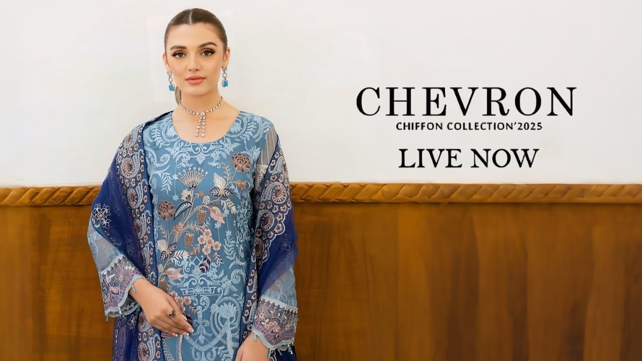 Ramsha Luxury Chiffon Unstitched Collection 2025 | Chevron Chiffon Collection by Ramsha