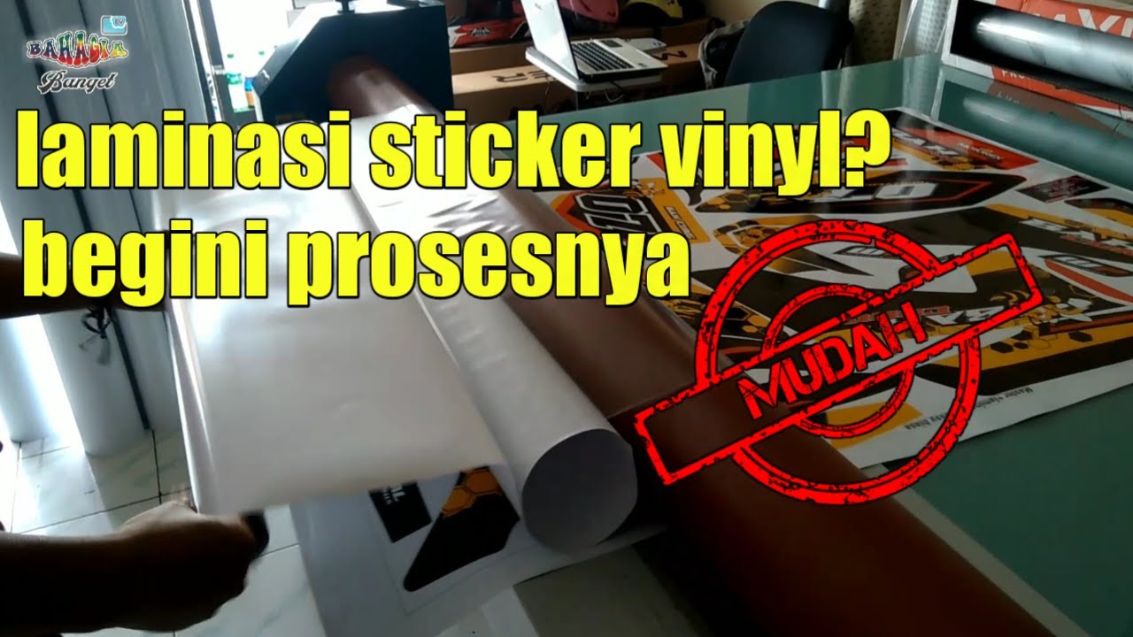 CARA MUDAH laminasi sticker vinyl (decal)