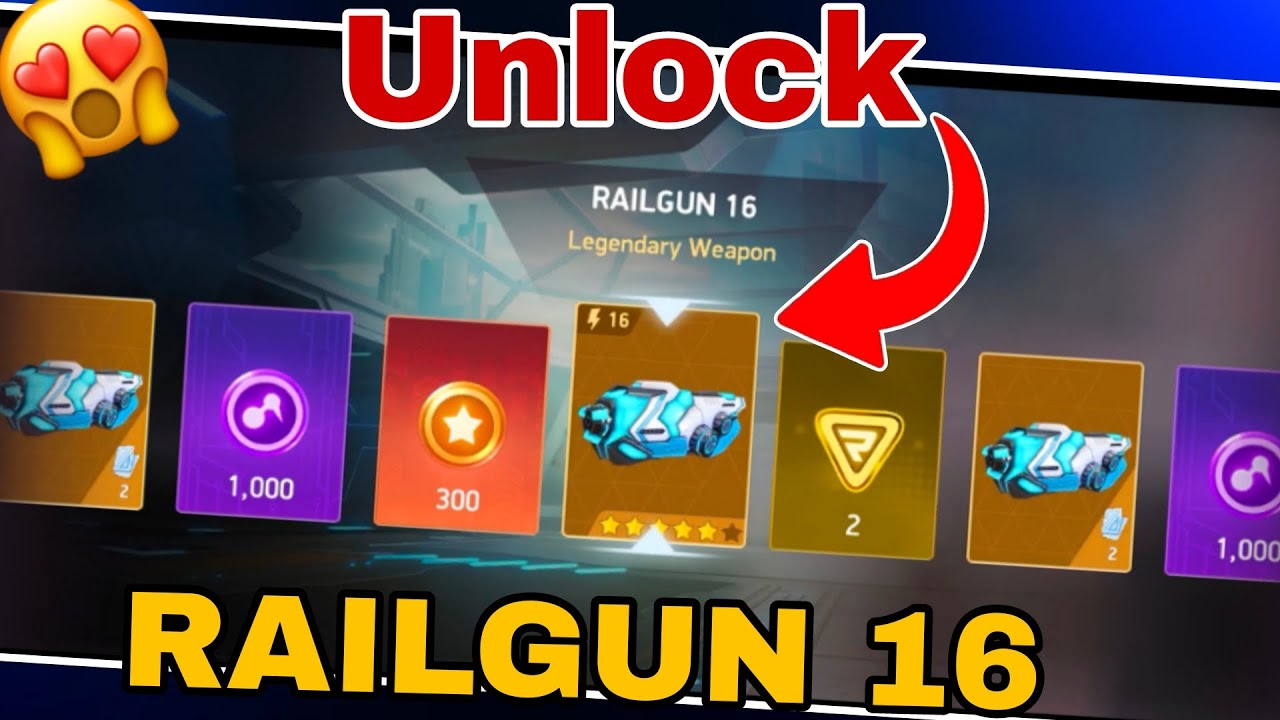 My luck Unlock 😍 RAILGUN 16  in mech arena new event create ruah 1 spin luck free token mech arena 