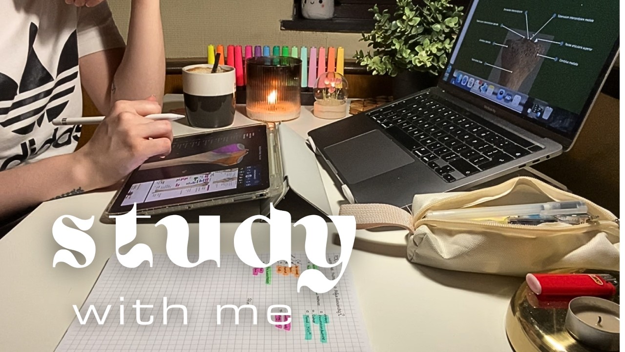 5 HR STUDY WITH ME  ✨ Anatomy Exam Prep (pomodoro 50/10)  - cosy realtime session with countdown 🌿