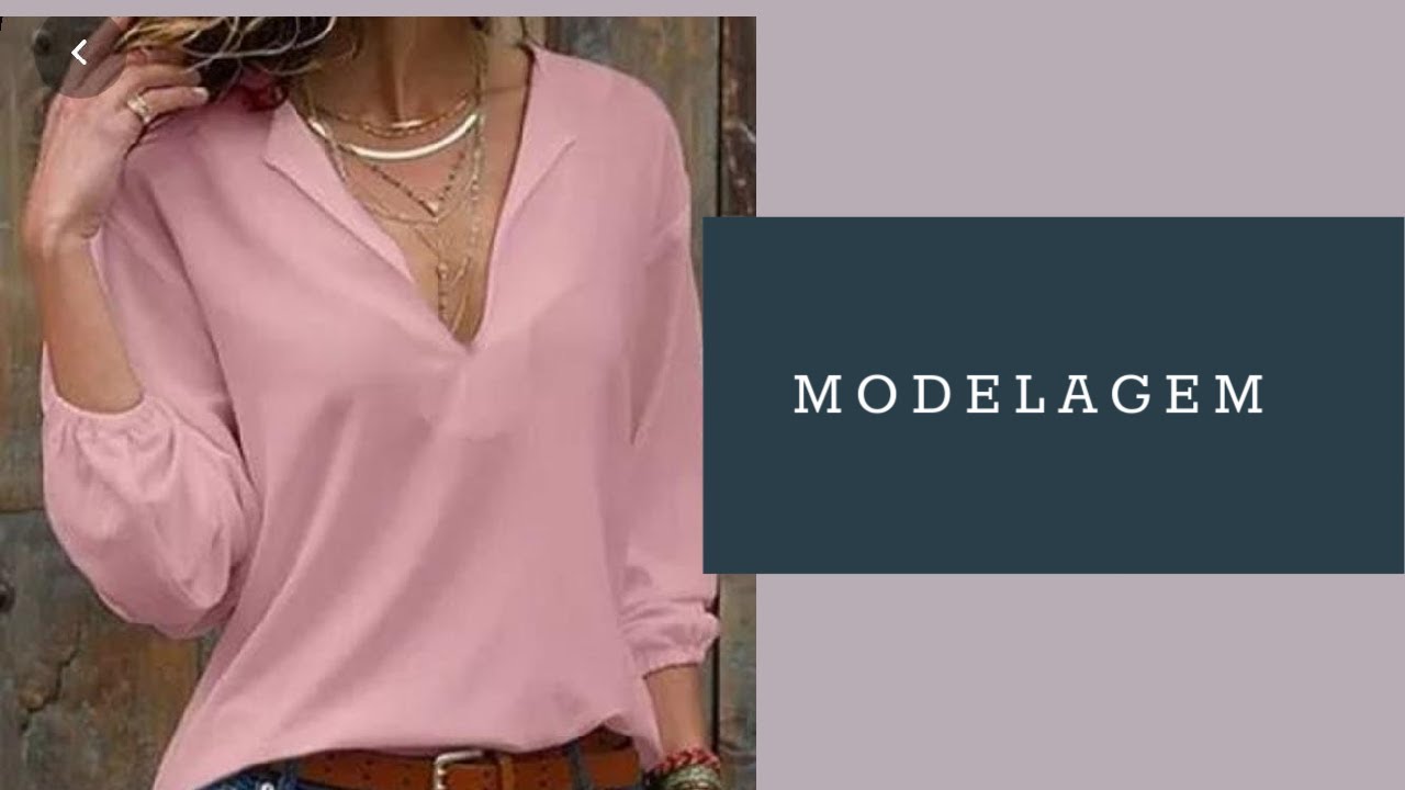 BLUSA COM MANGA TRES QUARTOS