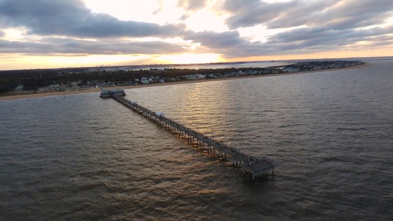 Unbelievable drone footage Ocean View fishing pier in Norfolk, VA