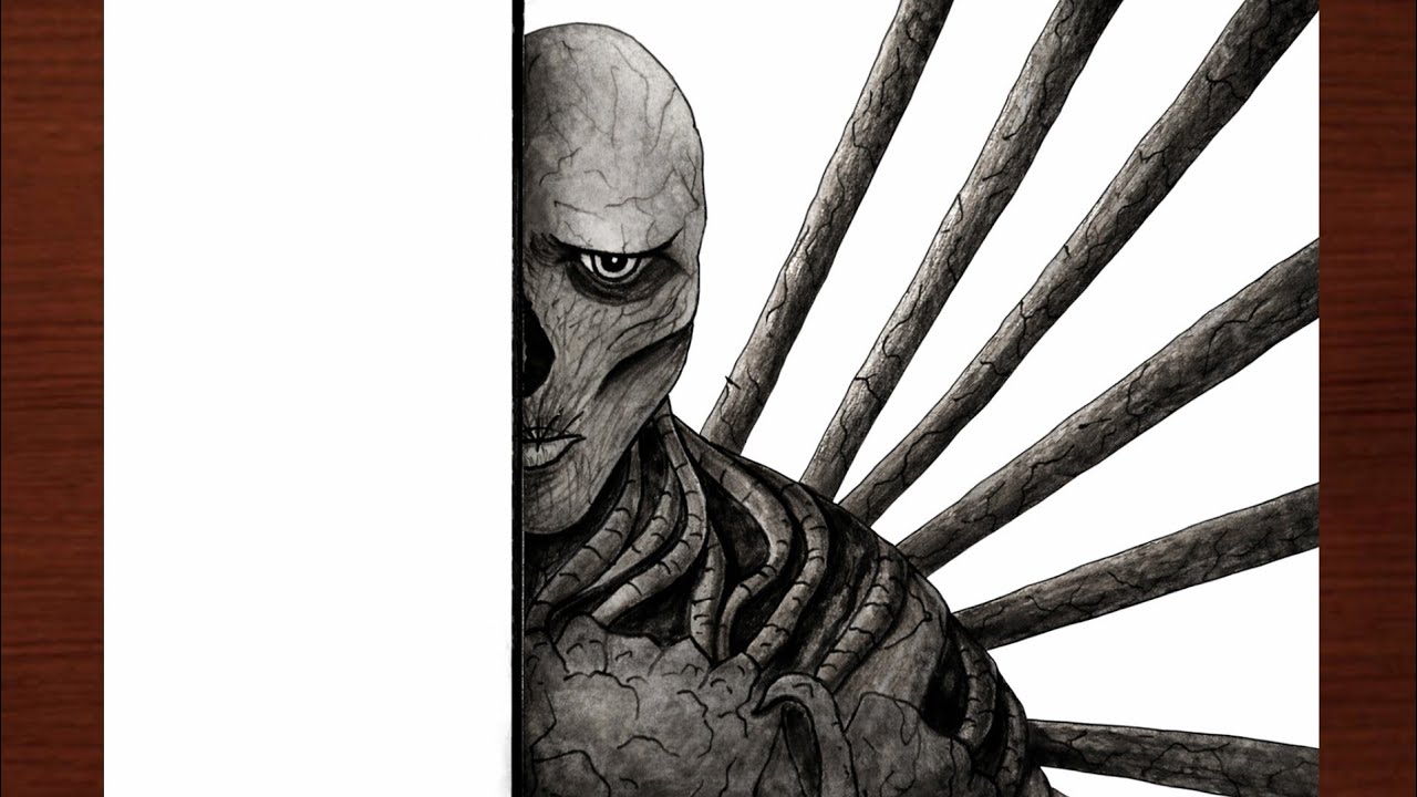 "How To Draw Stranger Things Vecna Drawing/Step By Step Horror Drawing/Vecna Sketch Timelapse "