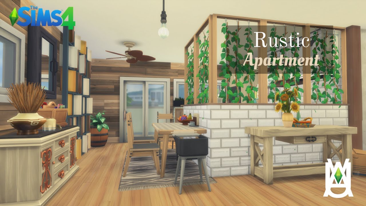 Rustic Apartment 🍃👨&zwj;👩&zwj;👧 [Stop Motion Speed Build] - The Sims 4 : Eco Lifestyle