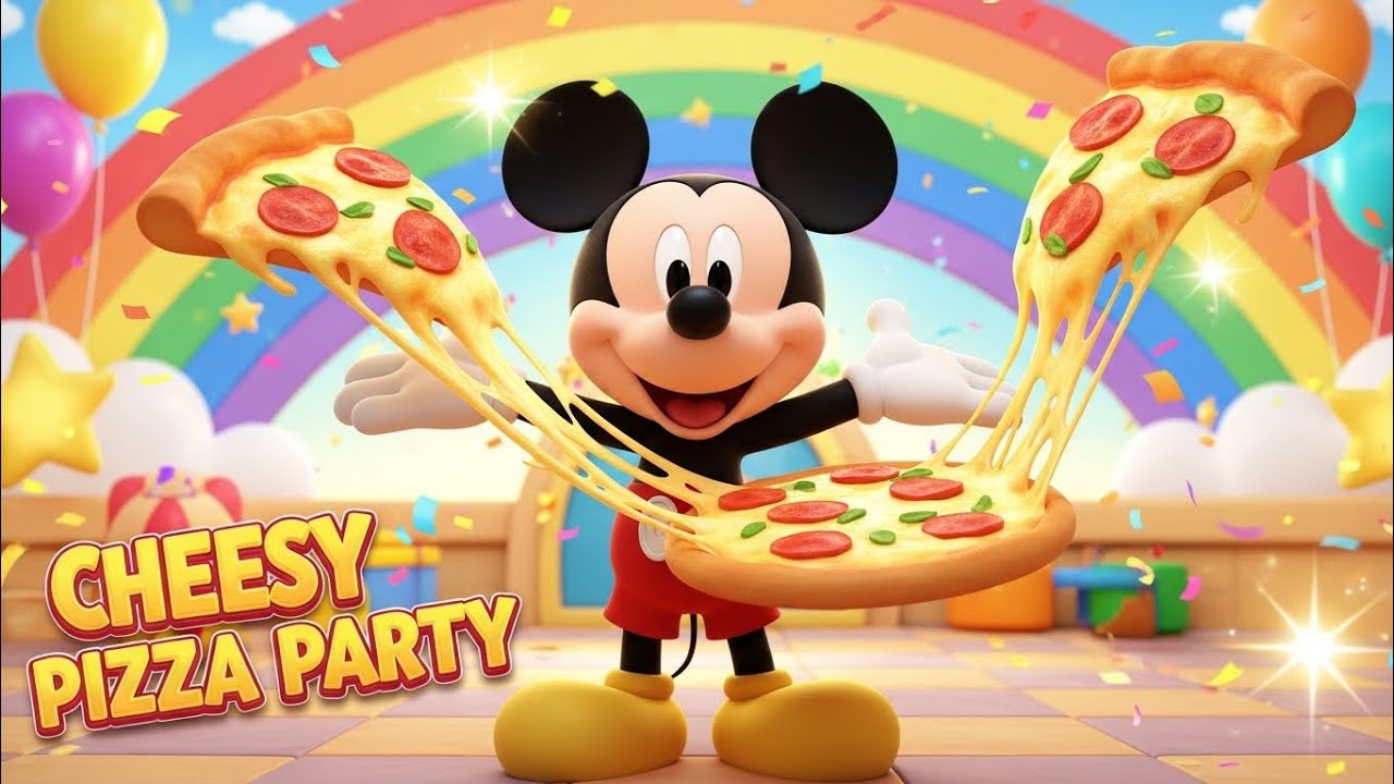 Mickey Mouse Cheesy Pizza Party 🍕 | Clubhouse Fun | Kids Cartoon Story