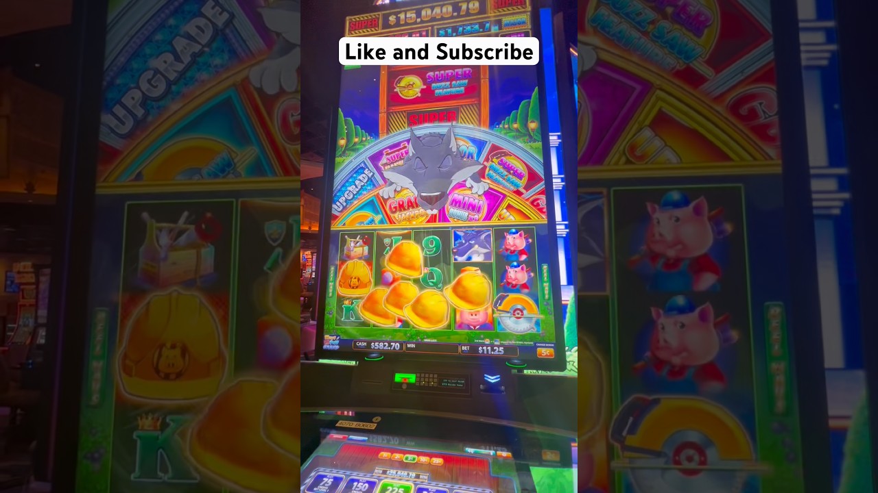 Wolfie GAVE ME 5 HATS CRAZY HUFF AND PUFF #slot #casino #jackpot #slotmachine #gambling
