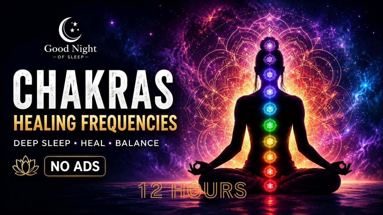 12 HOURS BLACK SCREEN | CHAKRA FREQUENCIES | DEEP SLEEP | NO ADS | INSTANTLY ELIMINATE ANXIETY ASMR