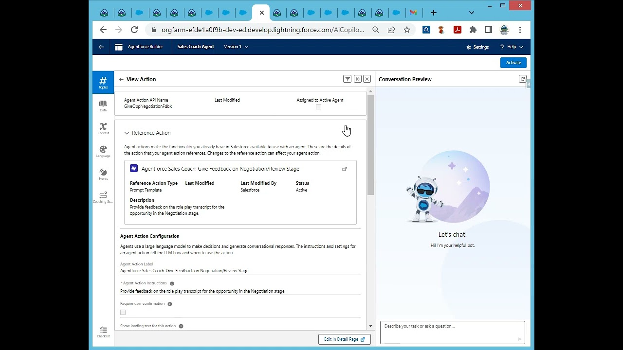 Configure and Activate Your Sales Coaching Agent
