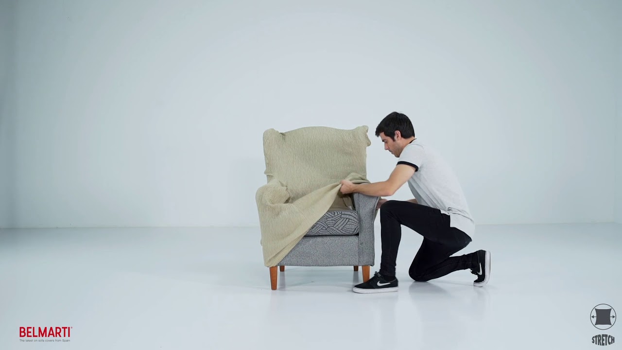 Funda elástica para sillón orejero / Stretch wing chair cover (BELMARTI)
