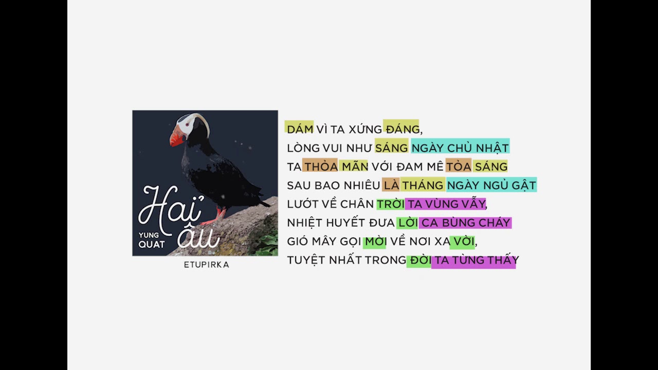 Hải Âu Etupirka – Quất Điền [Lyric and Rhyme check Video]